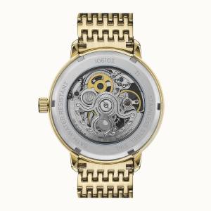 Ingersoll 1892 I06103 Damenuhr The Crown Automatikwerk Edelstahl poliert Ziffernblatt Gold Metallarmband Gold matt