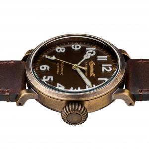 Ingersoll DISCOVERY I04801 Mens The Linden Movement Automatic Case Stainless Steel Dial Brown Strap Leather Brown Matt
