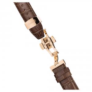 Ingersoll I00901 Mens Watch The New England Automatic Stainless Steel Polished Dial Cream Strap Strap  Color  Brown