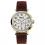 Ingersoll I01703 Herrenuhr The St Johns  Quarzwerk Edelstahl poliert Ziffernblatt weiss Band Lederband braun