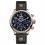 Ingersoll I02401 Herrenuhr The Delta Chronograph Quarzwerk Edelstahl poliert Ziffernblatt blau Band Lederband schwarz