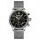 Ingersoll I02901 Mens Watch The Apsley Chronograph Quartz Stainless Steel Polished Dial Black Strap Mesh Color  Silver